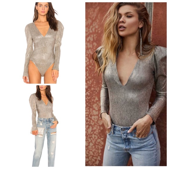 ASTR metallic bodysuit - Picture 1 of 2